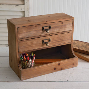 Wood Desk Supplies Organizer - Countryside Home Decor
