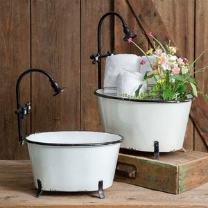 Set of Two Clawfoot Tub Planter - Countryside Home Decor
