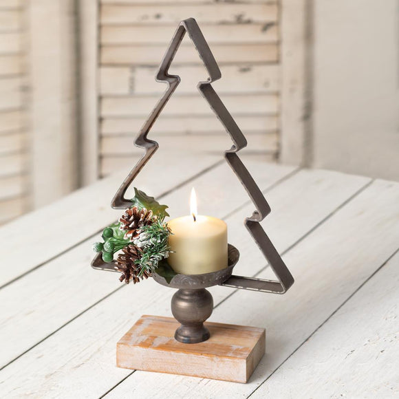 Christmas Tree Candle Holder - Countryside Home Decor