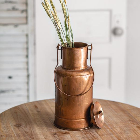 Copper Finish Storage Container with Lid - Countryside Home Decor