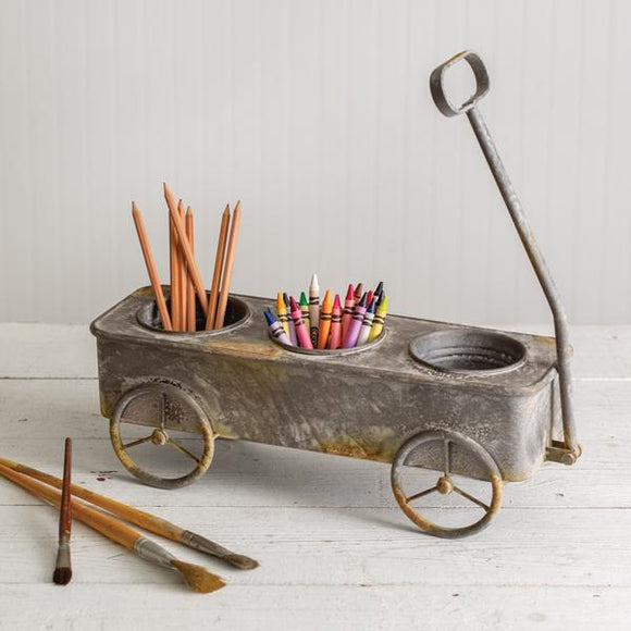 Divided Rusty Wagon Planter - Countryside Home Decor