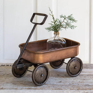 Wagon with Copper Finish - Countryside Home Decor