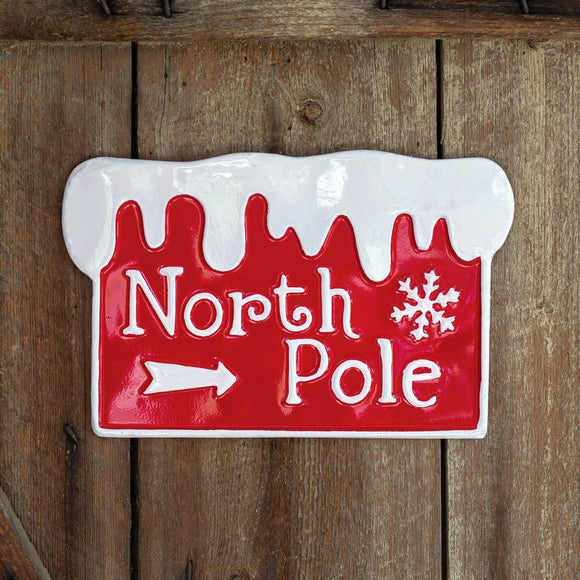 North Pole Wall Sign - Countryside Home Decor