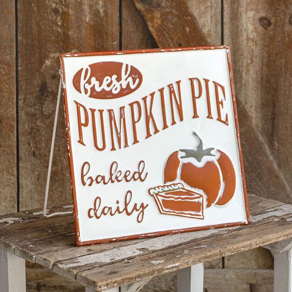Fresh Pumpkin Pie Easel Sign - Countryside Home Decor