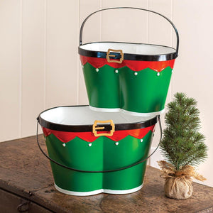 Set of Two Elf Pants Buckets - Countryside Home Decor