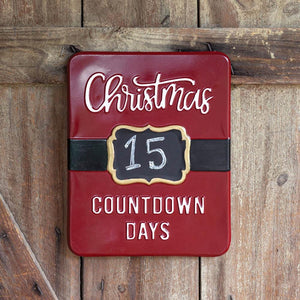 Christmas Countdown Sign with Chalkboard - Countryside Home Decor