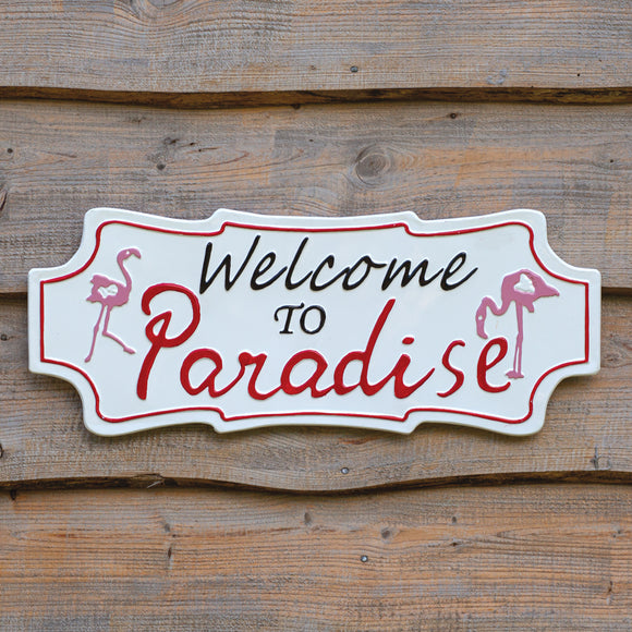 Welcome To Paradise Sign - Countryside Home Decor