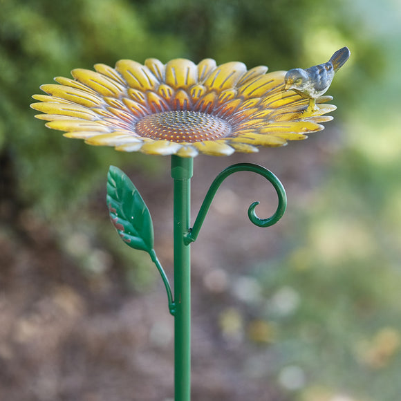 Sunflower Birdbath Seed Tray - Countryside Home Decor