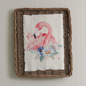 Flamingo Wall Basket - Countryside Home Decor
