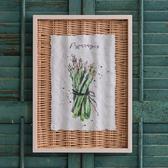 Framed Asparagus Basket Art - Countryside Home Decor