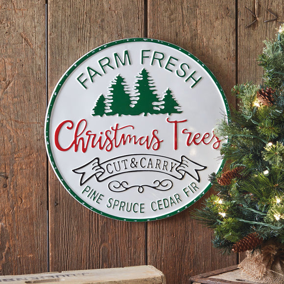 Cut and Carry Christmas Trees Wall Sign - Countryside Home Decor