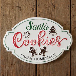 Santa's Homemade Cookies Wall Sign - Countryside Home Decor