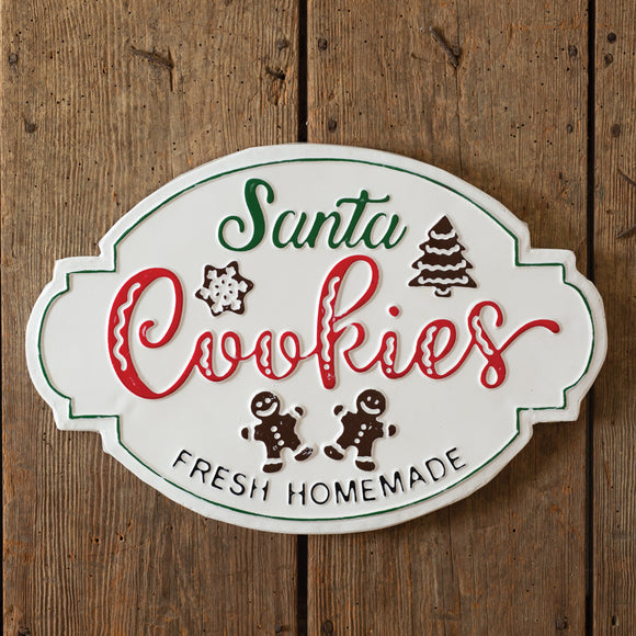 Santa's Homemade Cookies Wall Sign - Countryside Home Decor