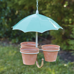 Hanging Umbrella Three Pot Planter - Countryside Home Decor