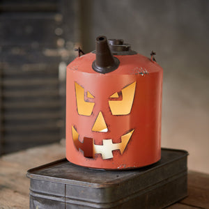 Carved Pumpkin Fuel Can Luminary - Countryside Home Decor