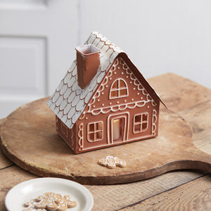 Gingerbread Cottage Metal Luminary - Countryside Home Decor