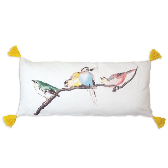 Birds on a Branch Lumbar Pillow - Countryside Home Decor