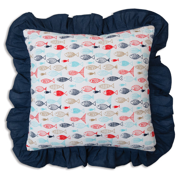 Fish in the Sea Throw Pillow - Countryside Home Decor