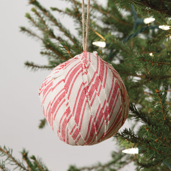Candy Cane Striped Fabric Ornament - Countryside Home Decor