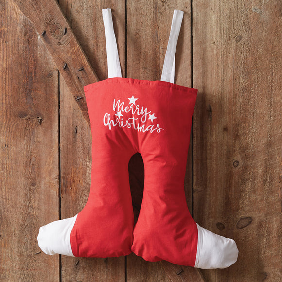 Santa Pants Double Christmas Stocking - Countryside Home Decor