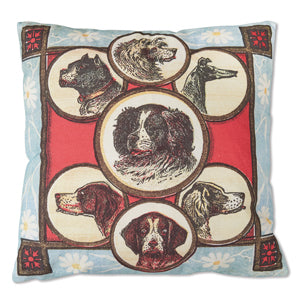 Canine and Floral Throw Pillow - Countryside Home Decor