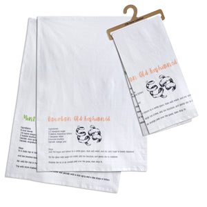 Set of Two Cocktail Recipes Tea Towels - Countryside Home Decor