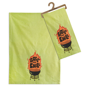 Grill and Chill Tea Towel - Box of 4 - Countryside Home Decor