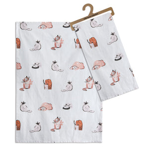 Feline Friends Tea Towel - Box of 4 - Countryside Home Decor