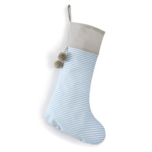 Neutral Striped Stocking with Cuff - Countryside Home Decor