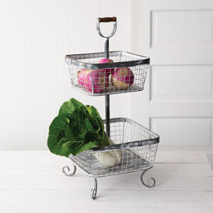 Ellison Two-Tier Wire Caddy - Countryside Home Decor
