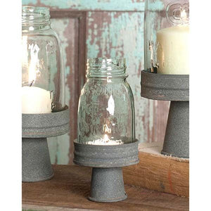 Mason Jar Chimney with Stand - Quarter Pint - Countryside Home Decor