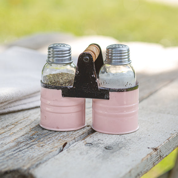 Salt and Pepper Can Caddy - Pink - Box of 2 - Countryside Home Decor