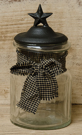 Glass Jar With Star Lid - Countryside Home Decor