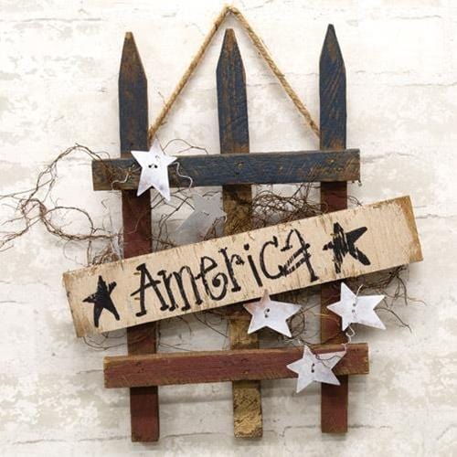 Hanging Lath America Gate - Countryside Home Decor