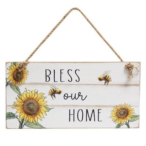Bless Our Home Distressed Shiplap Sign - Countryside Home Decor