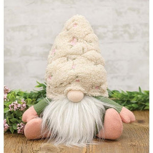 Floral Hat Sitting Gnome