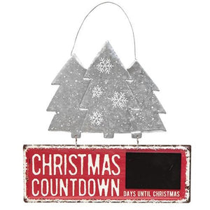 Christmas Countdown Sign with Trees - Countryside Home Decor