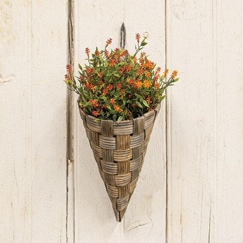 Small Hanging Cornucopia Basket - Countryside Home Decor