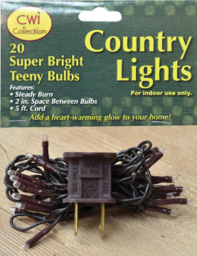 Teeny Lights Brown Cord 20ct