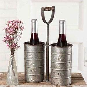 Bottle Caddy with Handle - Countryside Home Decor