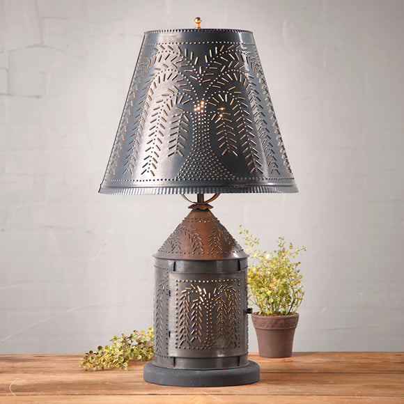 Fireside Lamp with Willow Shade in Kettle Black