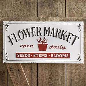 Flower Market Metal Sign - Countryside Home Decor