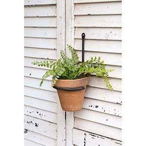 Forged Plant Hanger with Terra Cotta Pot - Countryside Home Decor