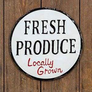 Fresh Produce Metal Sign - Countryside Home Decor