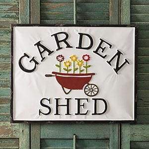Garden Shed Metal Sign - Countryside Home Decor