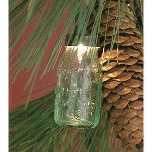 Glass Mini Mason Jar Ornament - Box of 6 - Countryside Home Decor