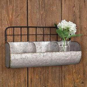 Large Divided Wire Back Wall Bin - Countryside Home Decor