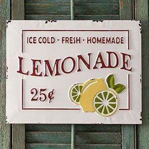 Lemonade Metal Sign - Countryside Home Decor