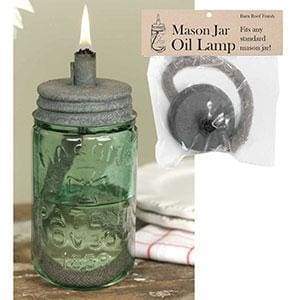 Mason Jar Oil Lamp Lid - Barn Roof - Box of 4 - Countryside Home Decor