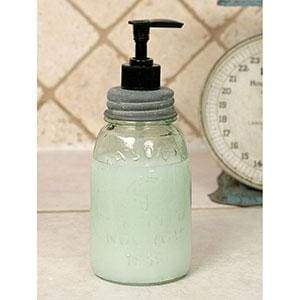Midget Pint Mason Jar Soap/Lotion Dispenser - Barn Roof - Black Pump - Countryside Home Decor